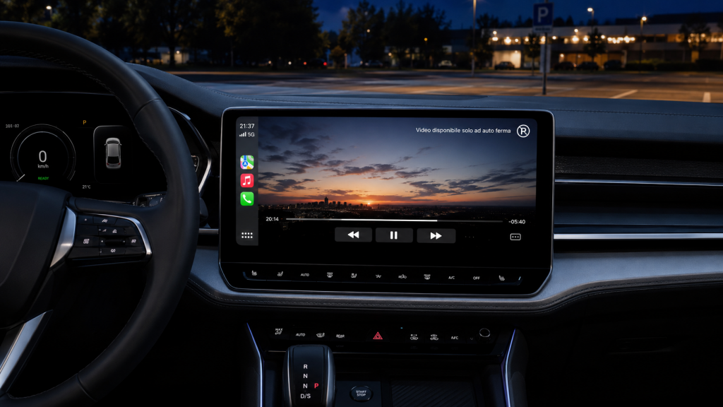 CarPlay video arriva con iOS 26 ad auto ferma
