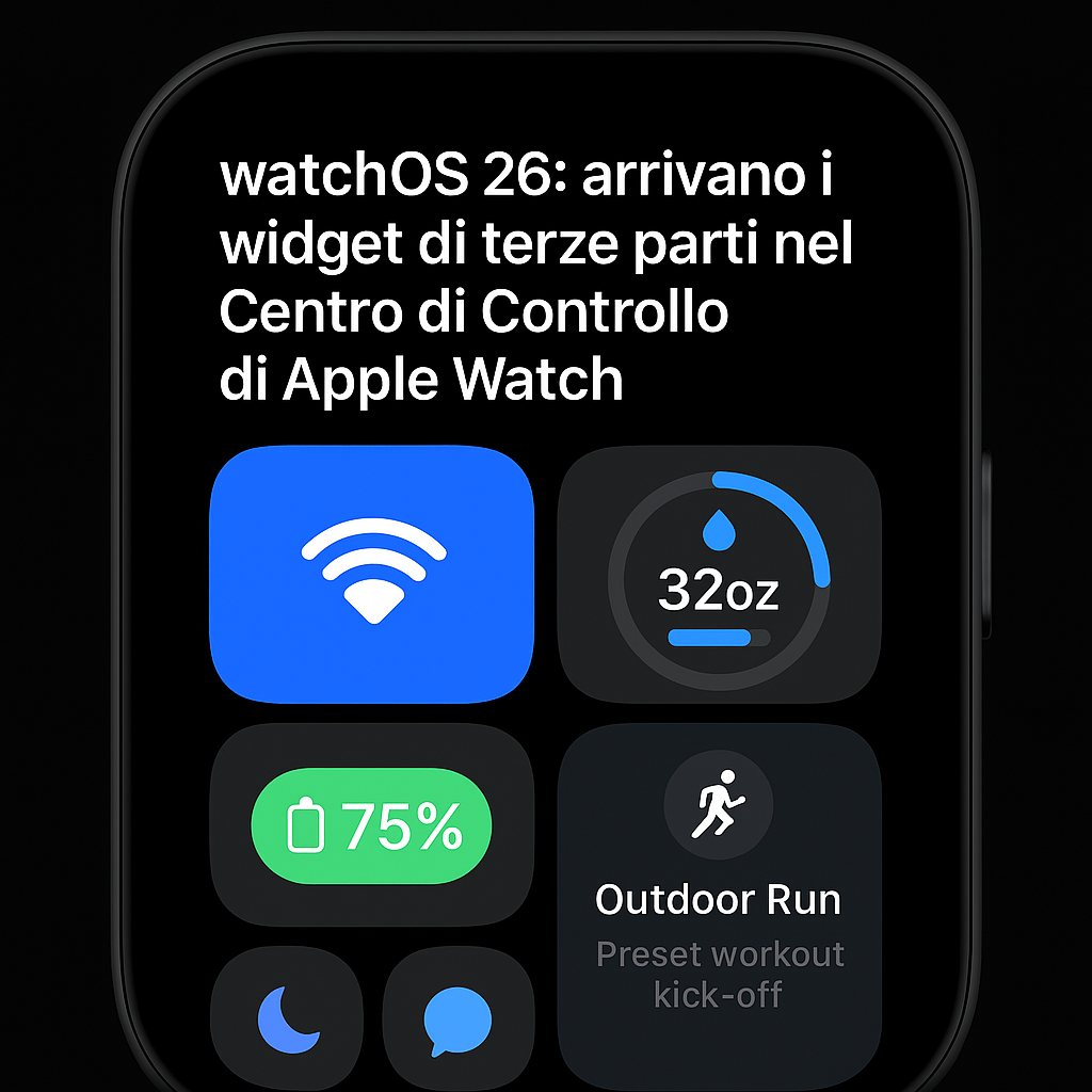watchOS 26: arrivano i widget di terze parti