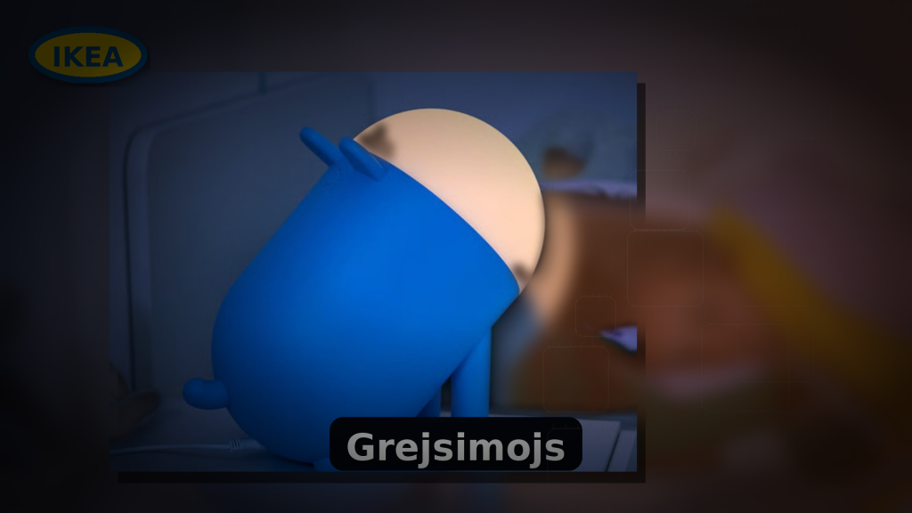 IKEA Grejsimojs lampada cane LED per bambini