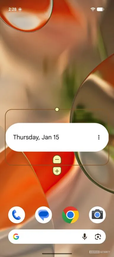Android 16 QPR3: widget più facili da gestire