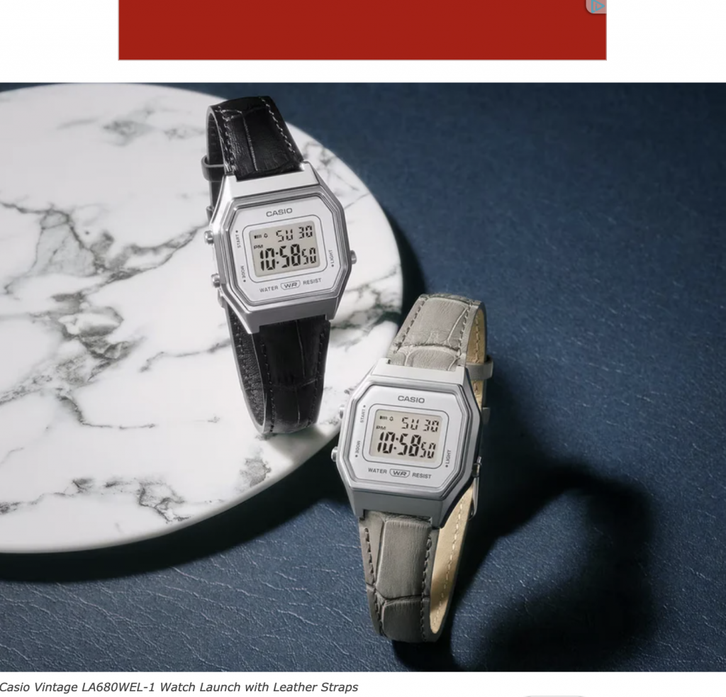 Casio LA680WEL-1 arriva con look rétro