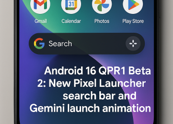 Android 16 QPR1 Beta 2: nuova barra di ricerca Pixel Launcher e animazione Gemini in rollout