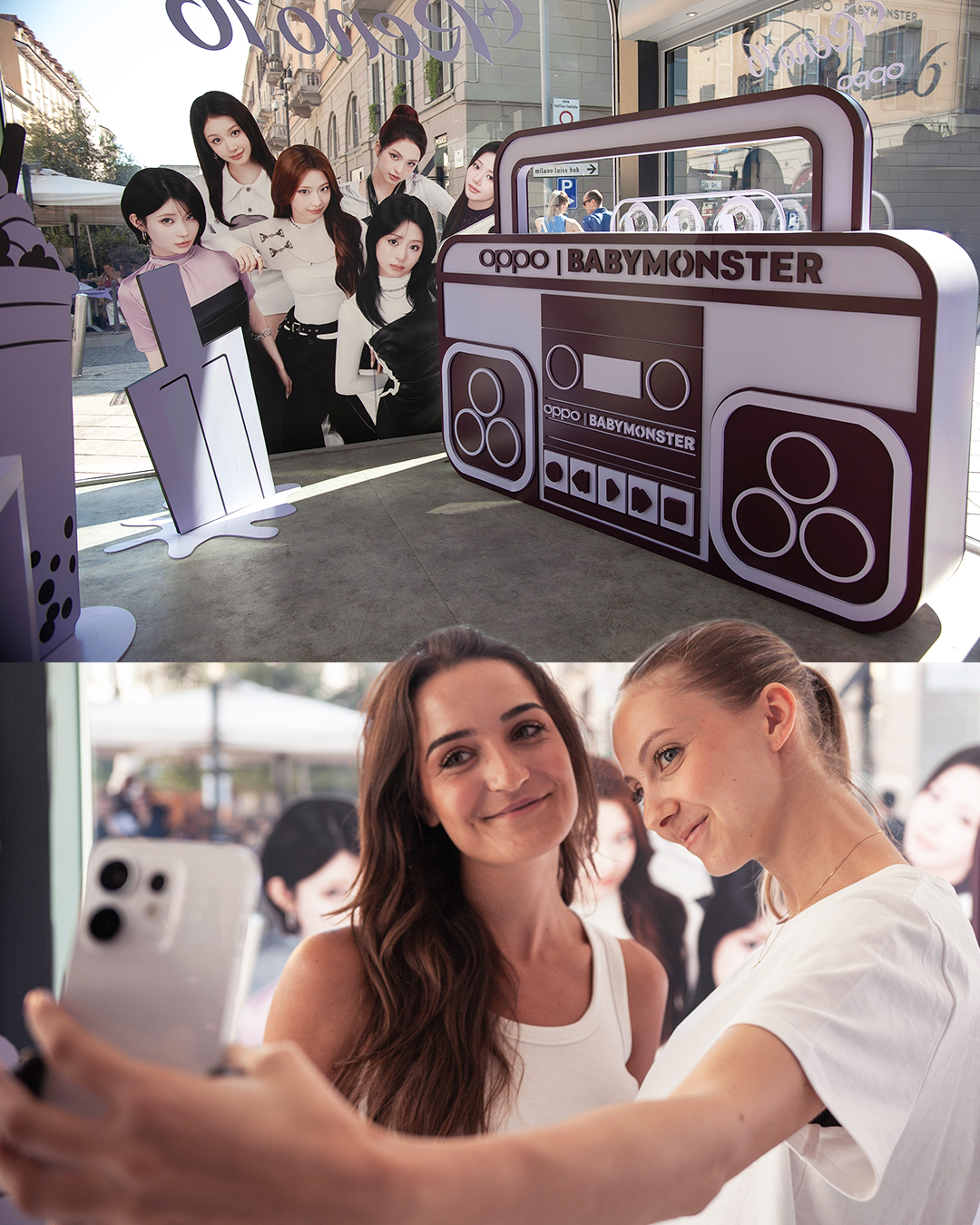 OPPO e BABYMONSTER trasformano Milano in un set creativo