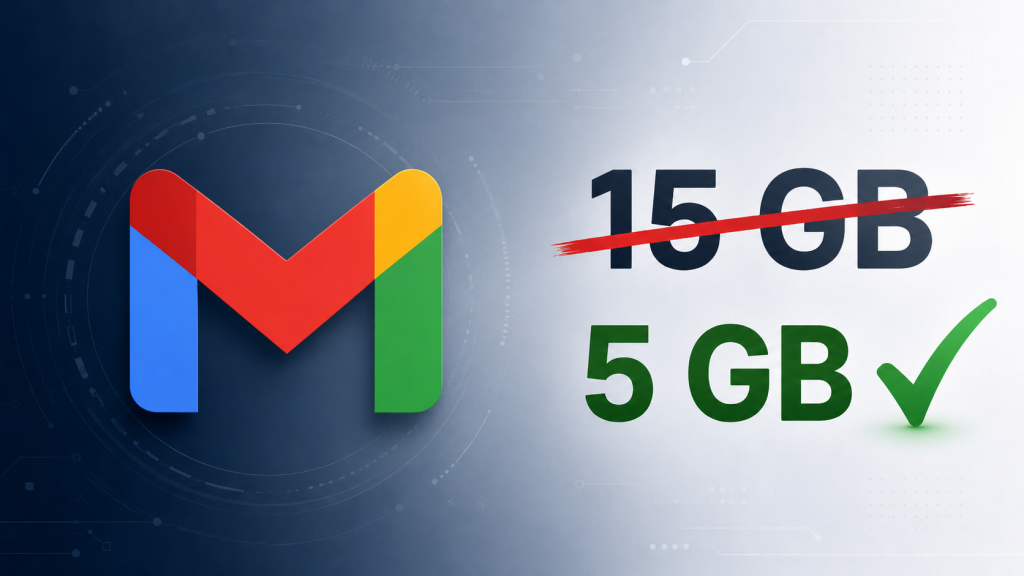 Gmail 5 GB: un cambio di rotta controverso