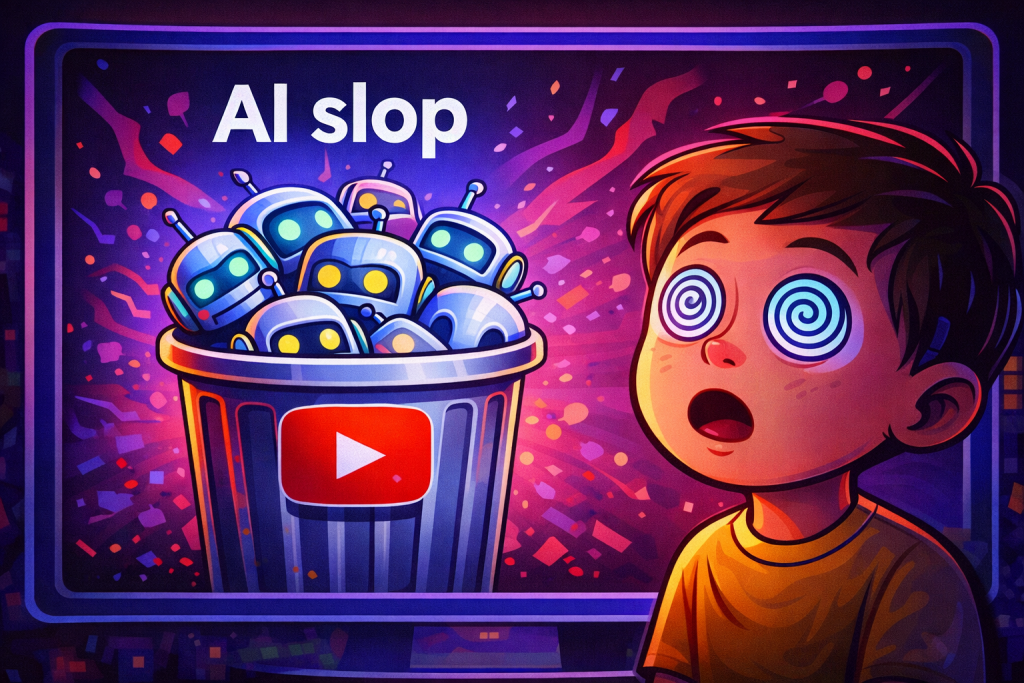 YouTube AI slop: allarme video per bimbi