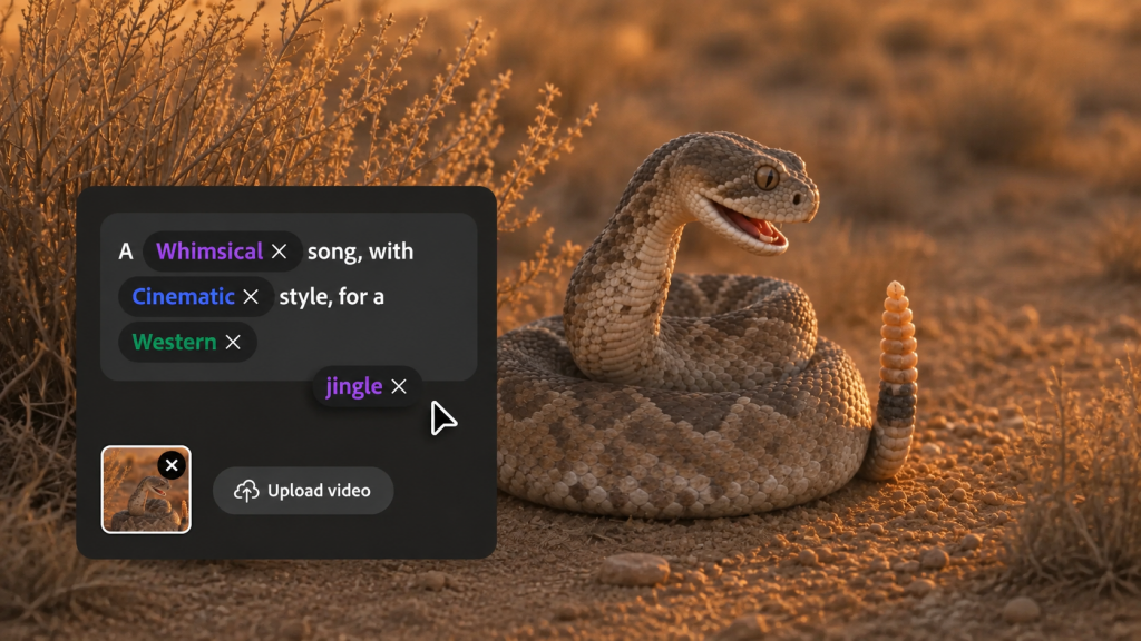 Adobe Firefly genera ora musica, voiceover ed effetti sonori