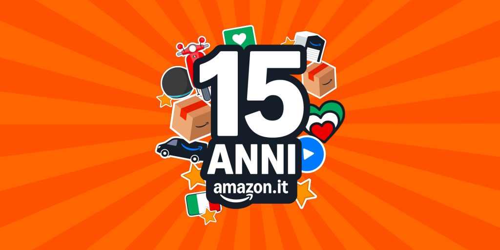Amazon festeggia 15 anni in Italia con tre giorni di offerte esclusive