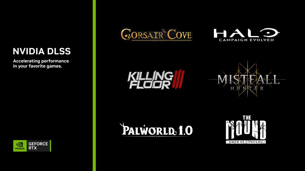 DLSS 4.5 cresce con Halo, Palworld e Corsair Cove