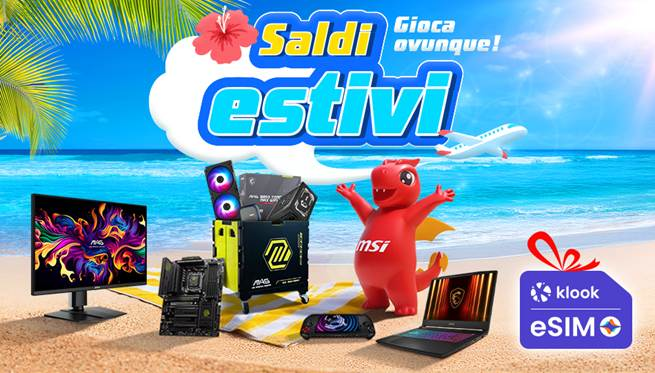 MSI Klook: saldi estivi per giocare ovunque