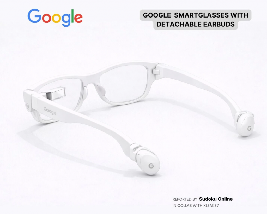 Google smart glasses con earbuds: cosa dice un brevetto