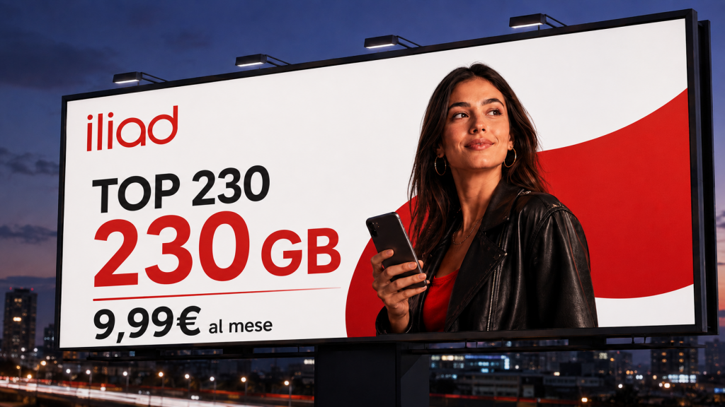 TOP 230 Iliad: 230 GB in 5G a 9,99 euro al mese
