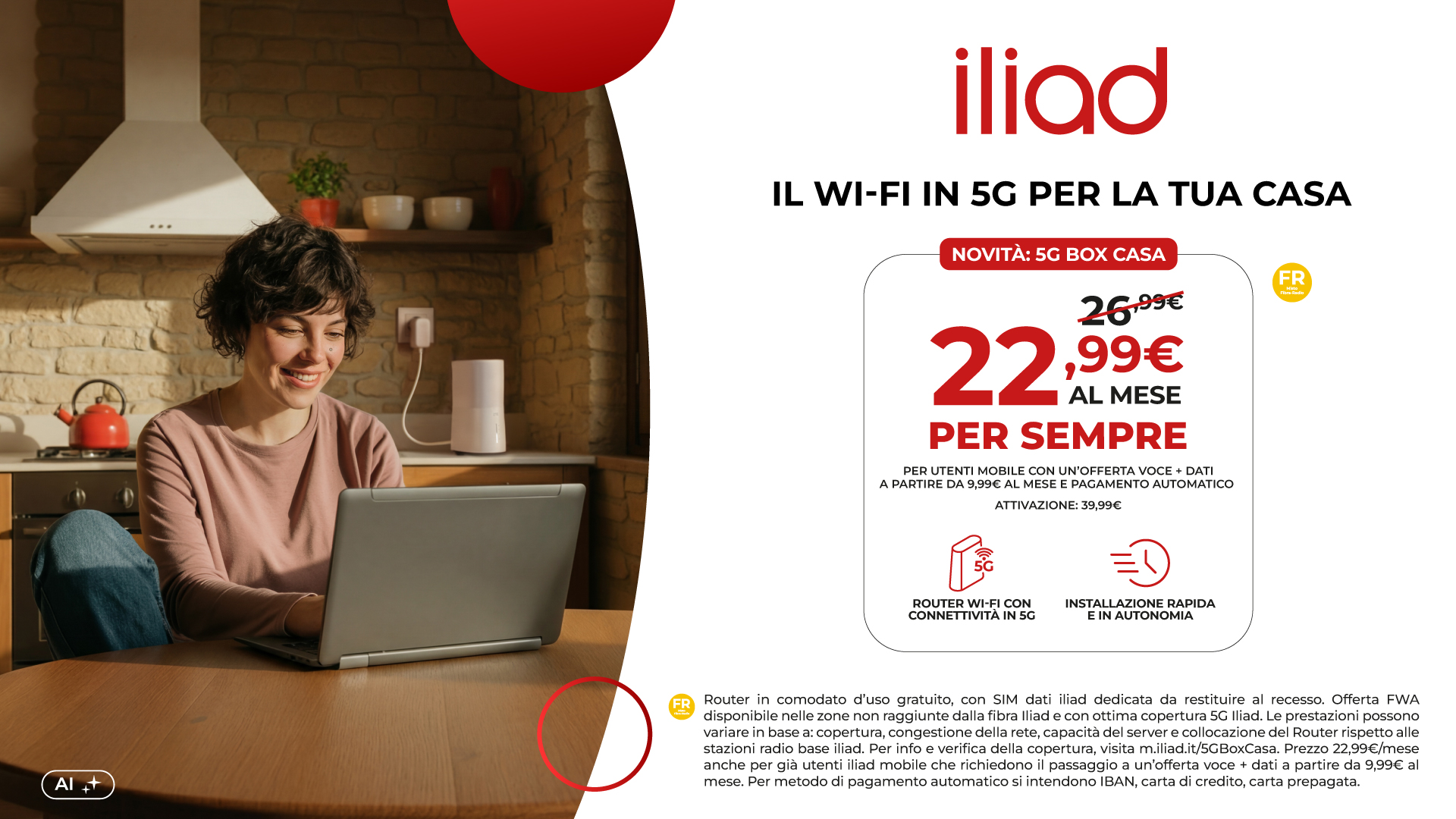 5G BOX CASA: iliad porta internet senza fibra