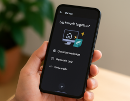 Google Gemini porta la funzione Canvas interattiva anche su Android