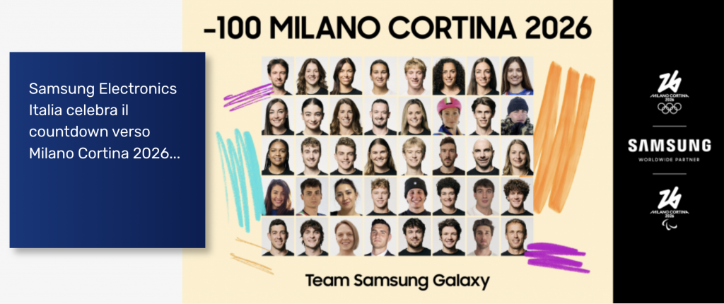 Samsung verso le Olimpiadi di Milano Cortina 2026