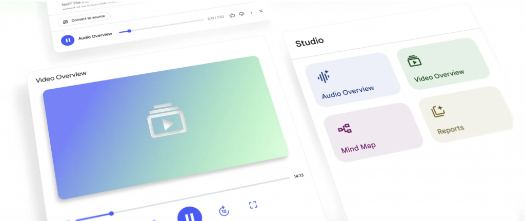 NotebookLM, arrivano i Video Overviews: AI più visiva e Studio rinnovato