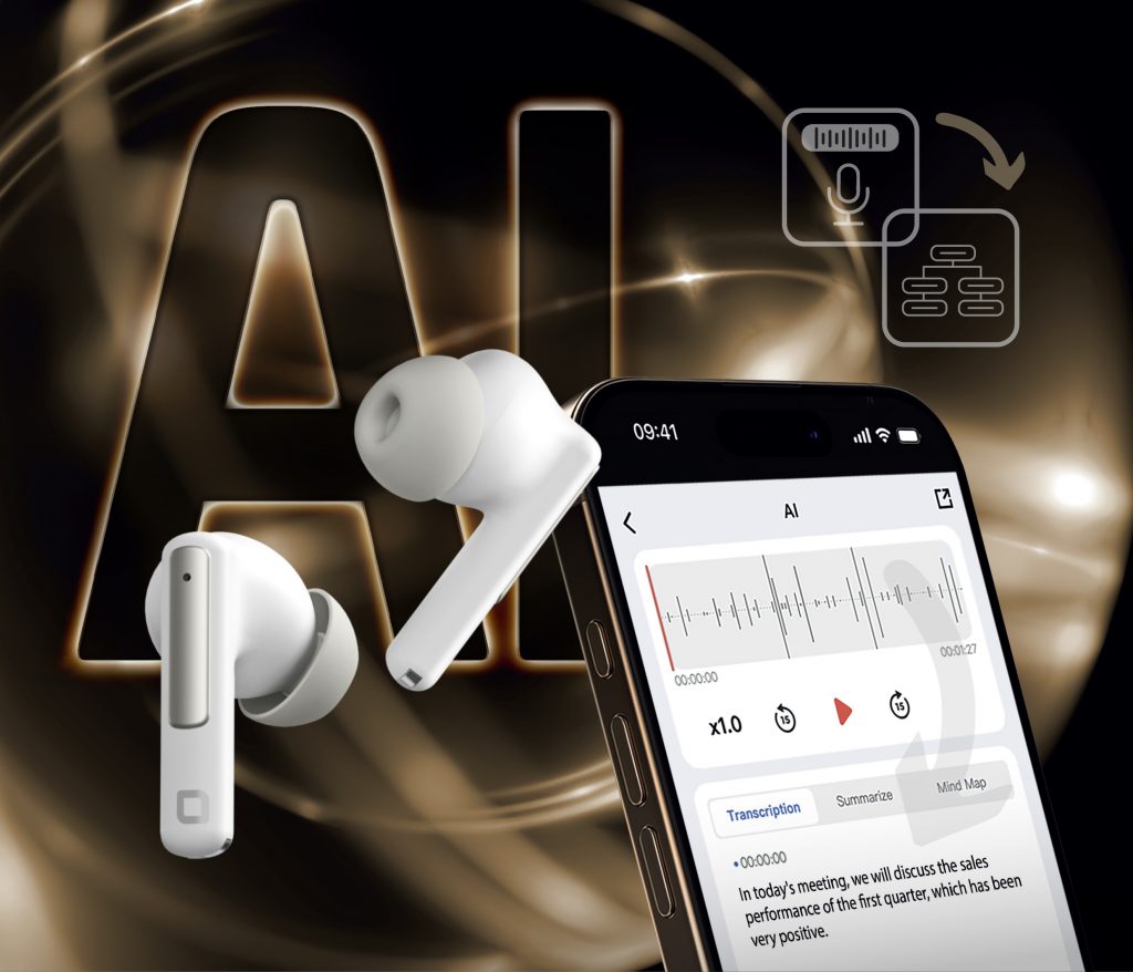 SmartBuds AI di SBS: gli auricolari intelligenti che registrano, trascrivono e traducono per te