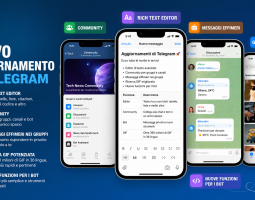 Nuovi aggiornamenti di Telegram, arrivano funzioni per gruppi e bot