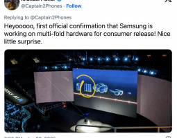 Samsung svela un futuro trifold durante l'unpacked