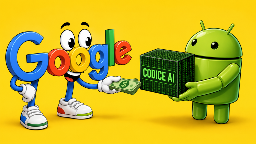 Codice Android AI: Google lo compra per migliorare