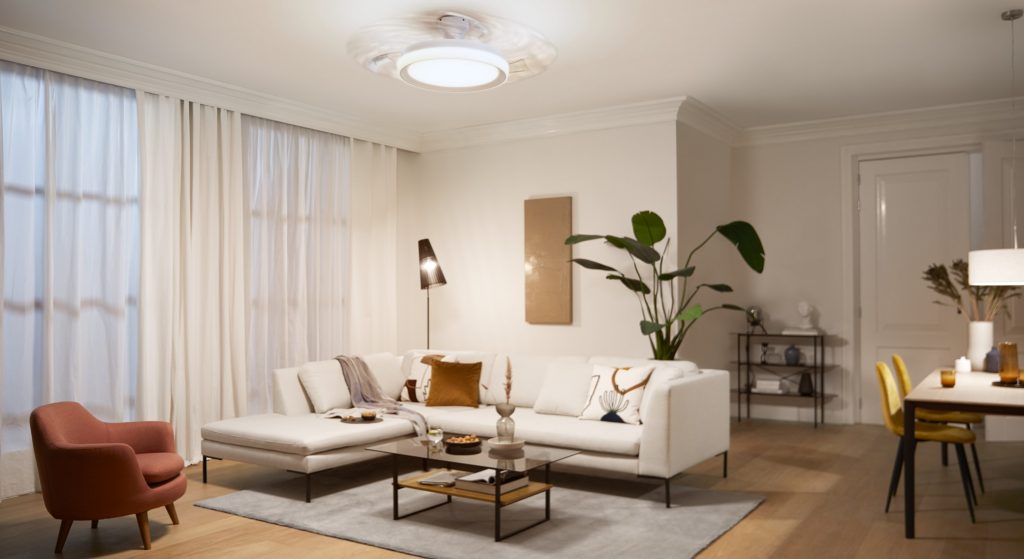 Ventilatori a soffitto con luce LED Philips
