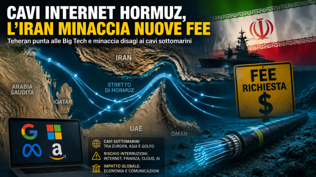 Cavi internet Hormuz: l’Iran minaccia nuove fee