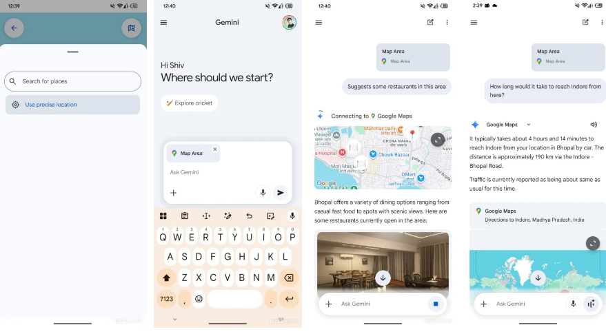 Gemini Google Maps: allegati area in arrivo