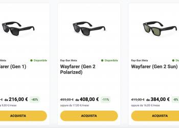 Meta Glasses Adventurer debuttano in Italia con Fastweb