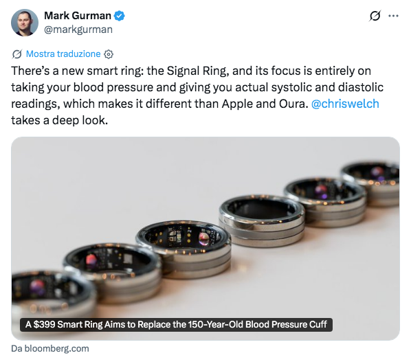 Signal Ring misura la pressione senza calibrazione