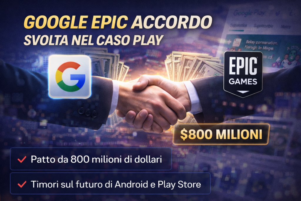 Google Epic accordo: svolta nel caso Play