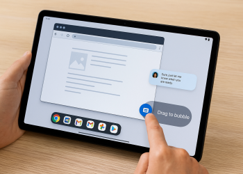 Drag to bubble: il gesto multitasking che rivoluziona i tablet Android