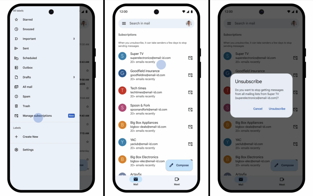 Gmail semplifica la gestione delle newsletter con “Gestisci iscrizioni”