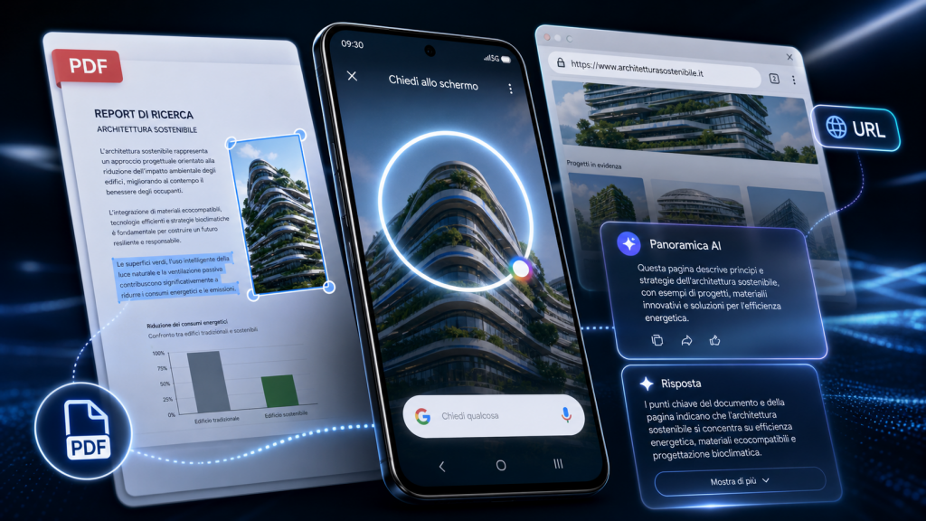 Circle to Search adesso legge anche PDF e URL