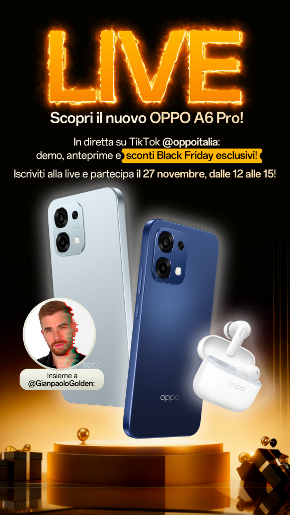 OPPO Black Friday 2025: offerte esclusive fino al 2 dicembre