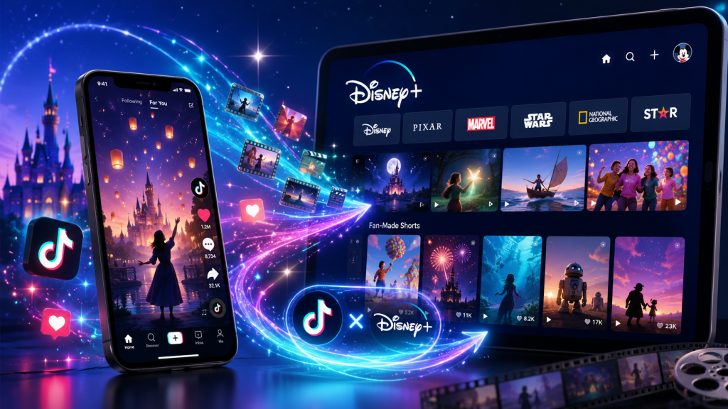 Disney e TikTok portano i video dei fan su Disney+
