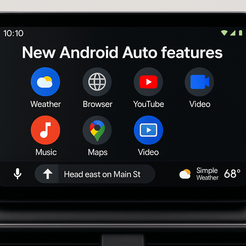 Android Auto si espande: in arrivo app meteo, browser e video