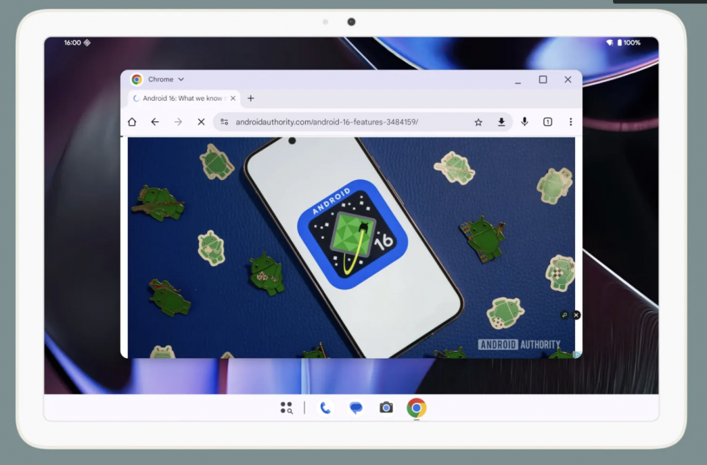 Android 16 introduce il tasto minimizza per migliorare il multitasking sui tablet