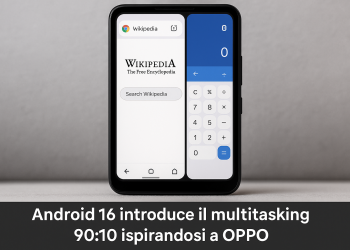 Android 16 introduce il multitasking 90:10 ispirato da OPPO