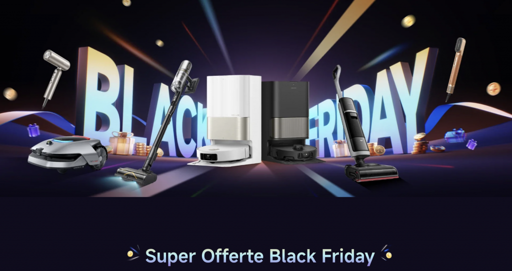 Dreame Black Friday: sconti fino a 900 € sui best-seller della smart home