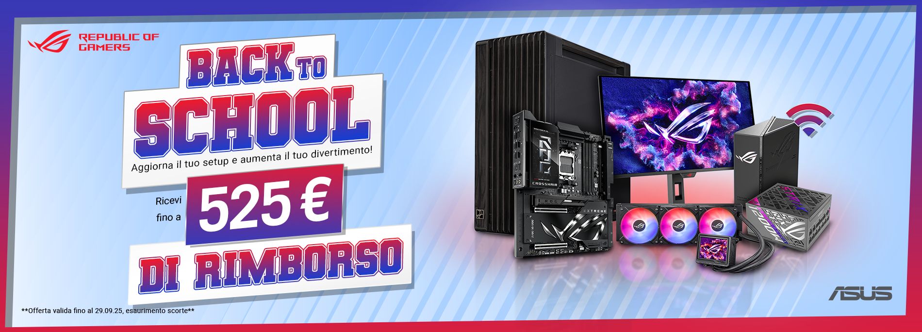 ASUS lancia due promozioni cashback per settembre