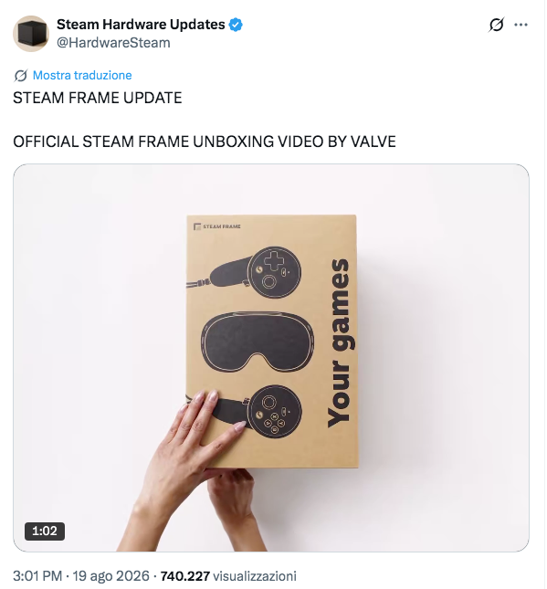 Steam Frame è vicino? Valve pubblica per errore i tutorial
