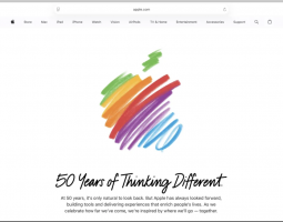 Apple celebra 50 anni con una homepage animata