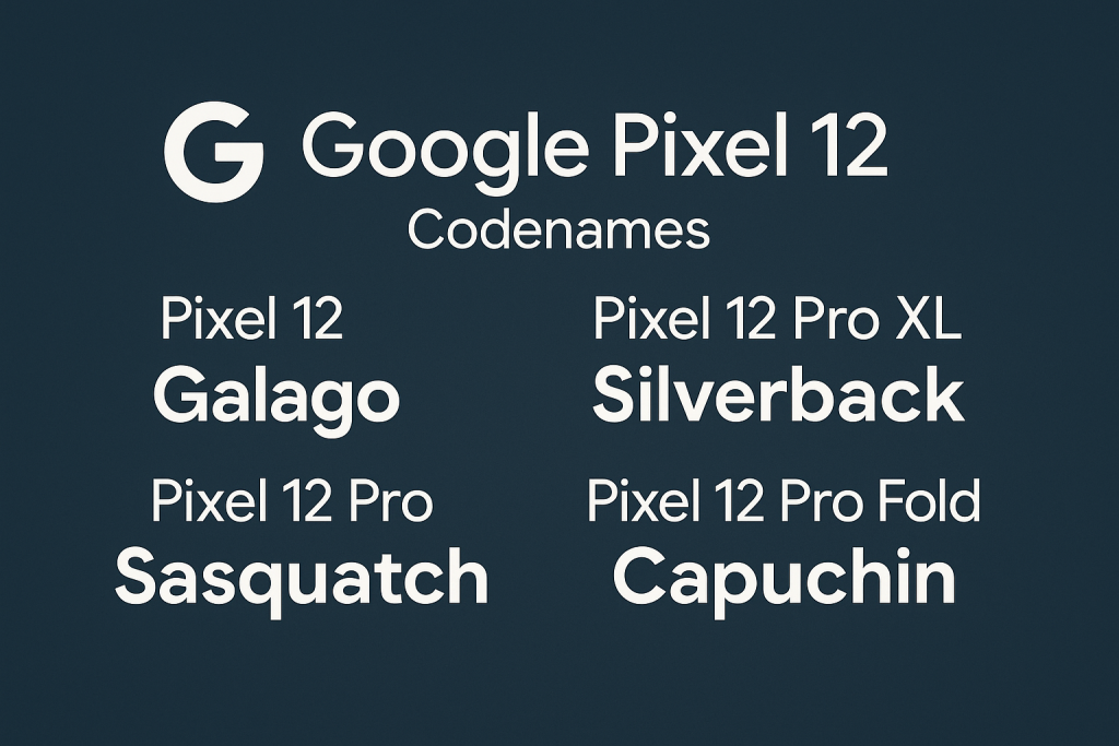 Google Pixel 12: già noti i nomi in codice