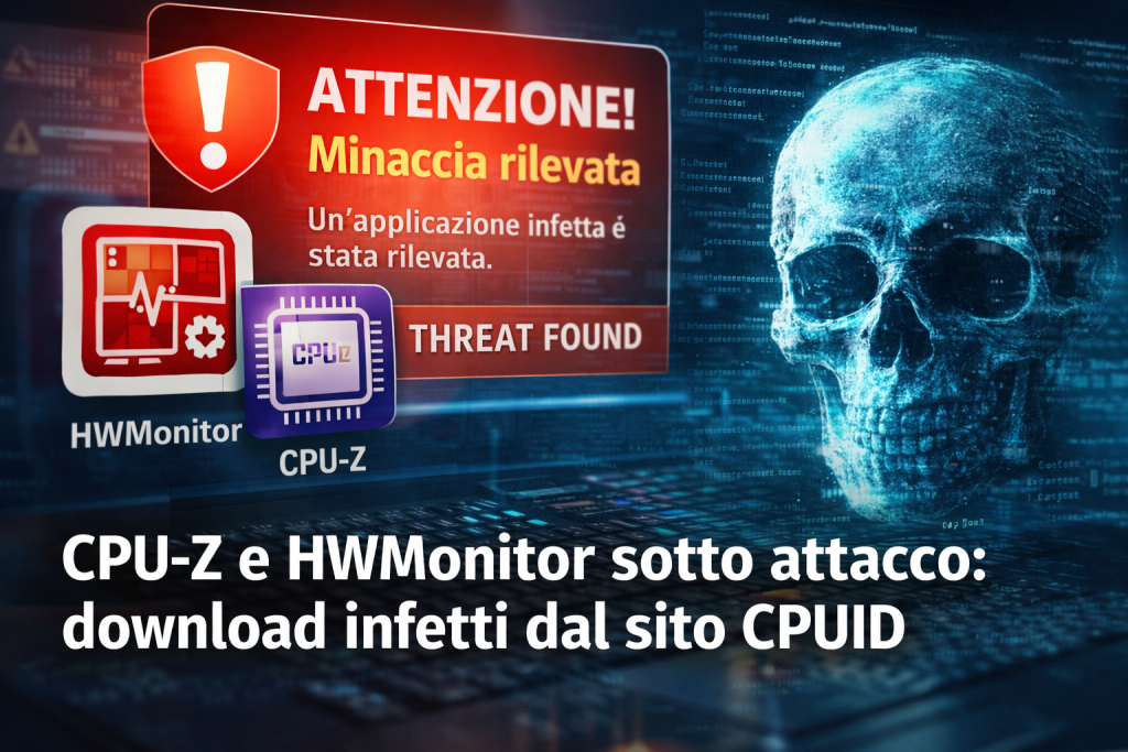CPU-Z e HWMonitor sotto attacco: download infetti dal sito CPUID