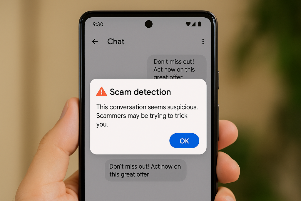 Pixel rileverà truffe anche nelle app chat