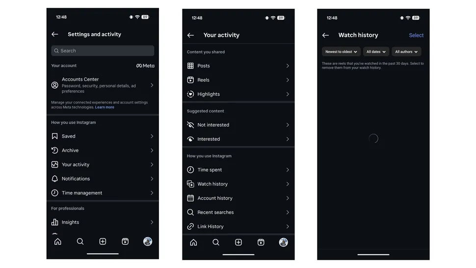 Watch history per Reels: arriva su Instagram una bacheca per i video visti