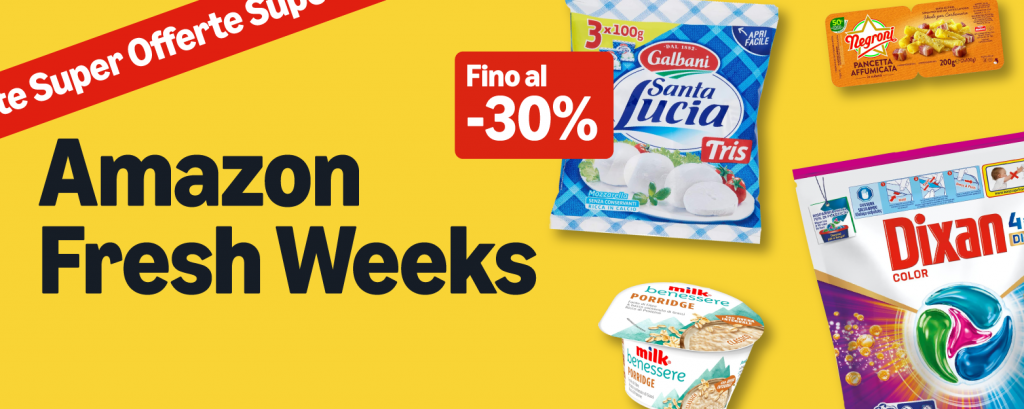 Amazon Fresh Weeks: un mese di offerte fino al 30% per il rientro di settembre