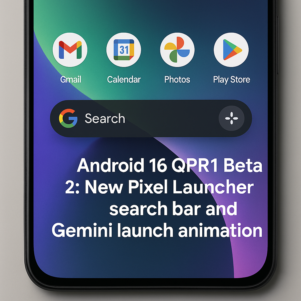 Android 16 QPR1 Beta 2: nuova barra di ricerca Pixel Launcher e animazione Gemini in rollout