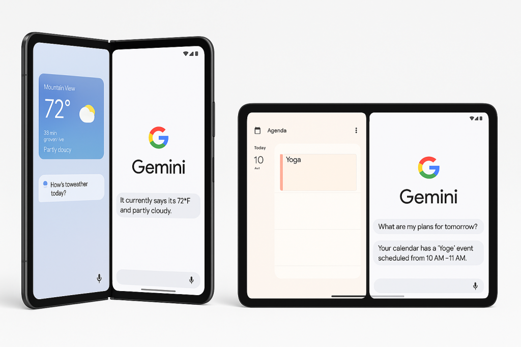 Google Gemini introduce lo split-screen su tablet e foldable