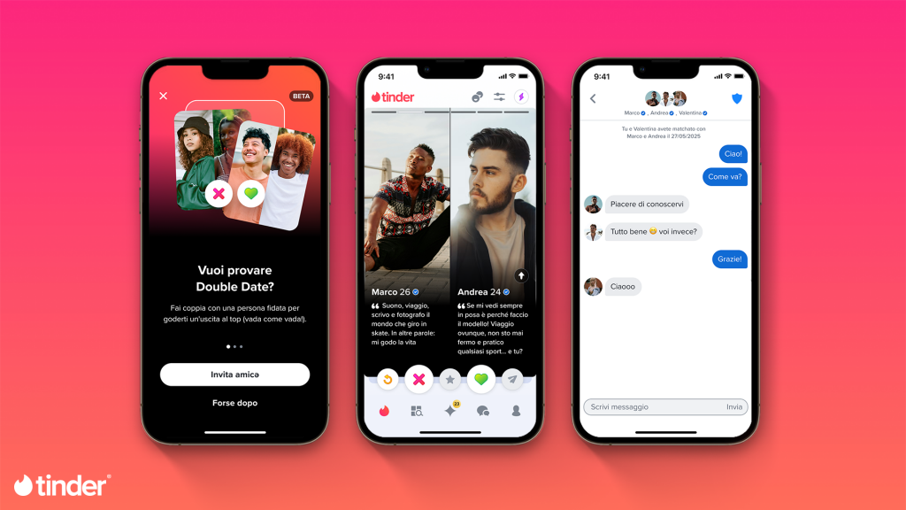Tinder lancia Double Date: fare match in coppia è più divertente