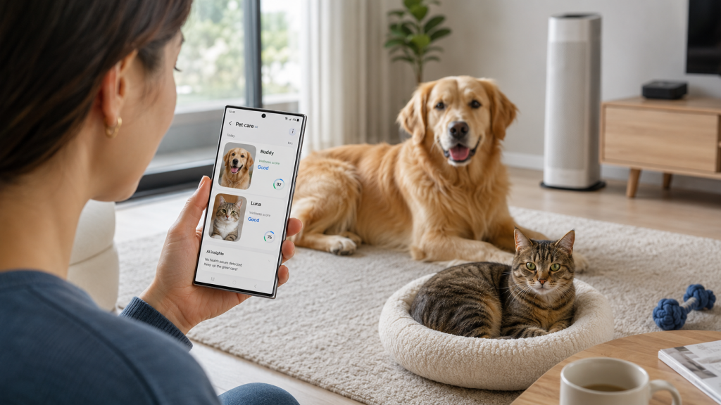 Samsung Pet Care AI: Galaxy controlla cane e gatto